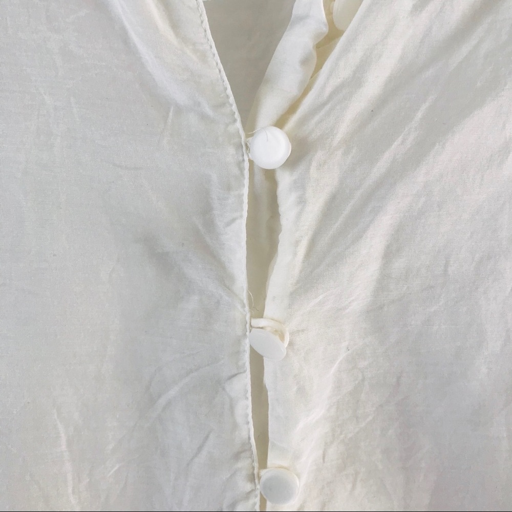 Make + Model White Silk Tunic Pullover Top Small - image 3